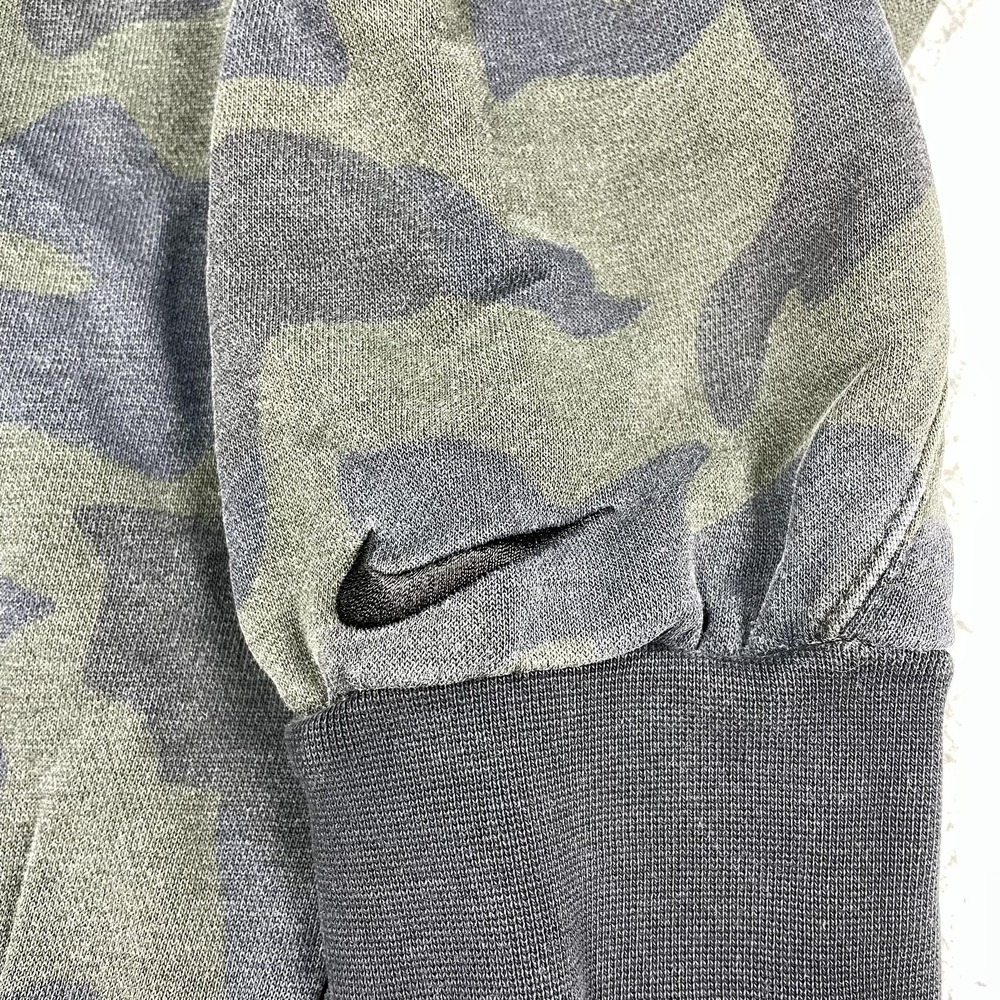 Nike Sweatshirt Mens‎ Large Green Camo 72 Patch Fleece Crewneck Pullover - Picture 4 of 10